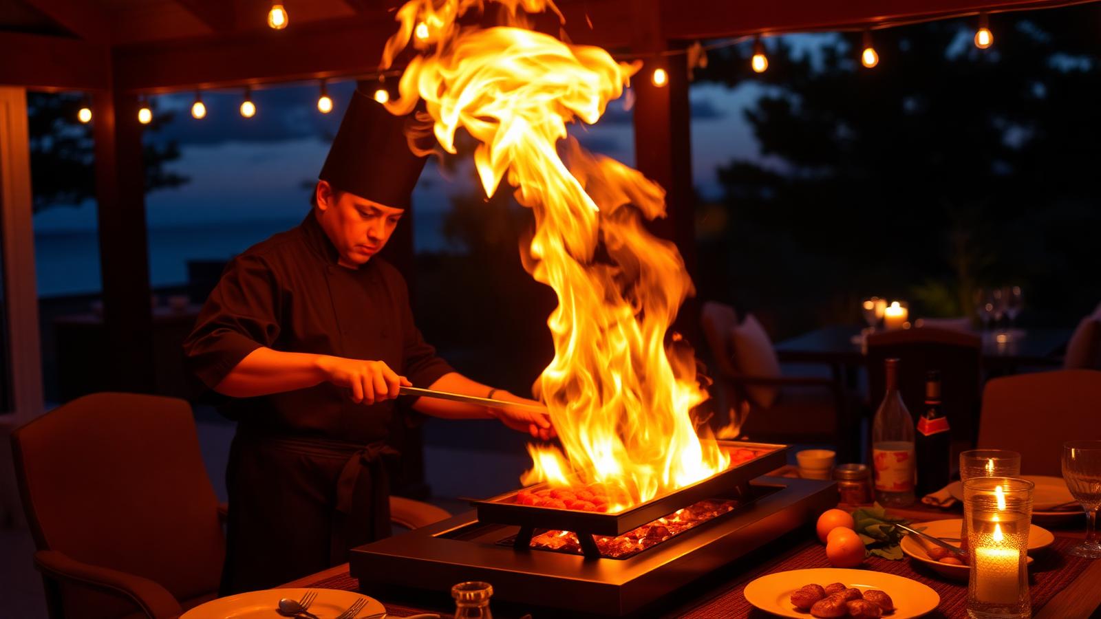 Private hibachi chef performing hibachi in Delaware