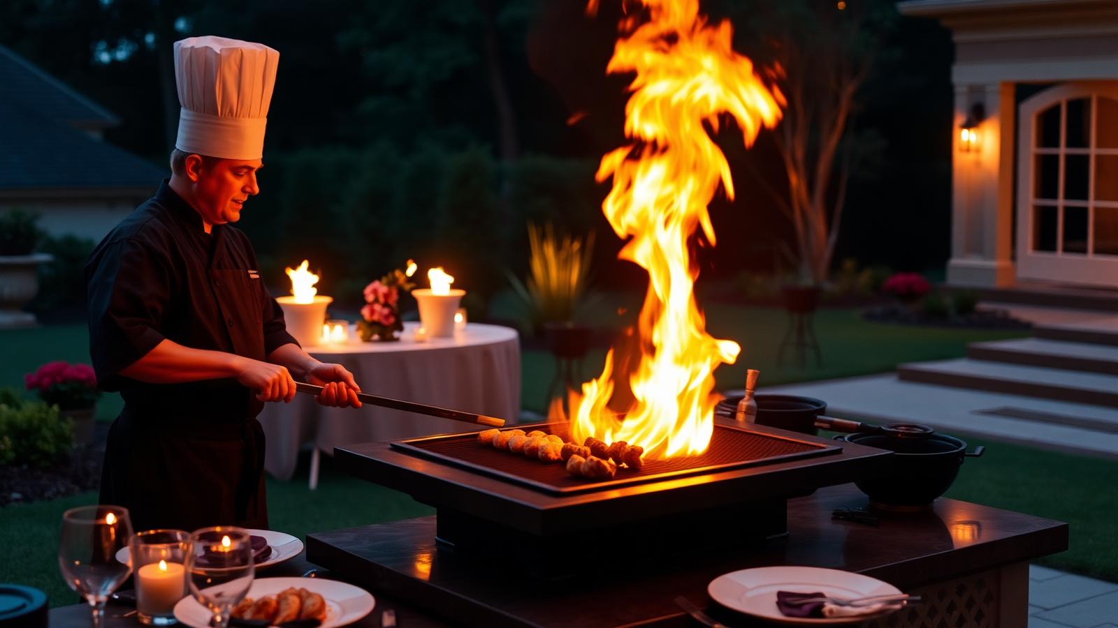 Private hibachi chef performing hibachi in Virginia